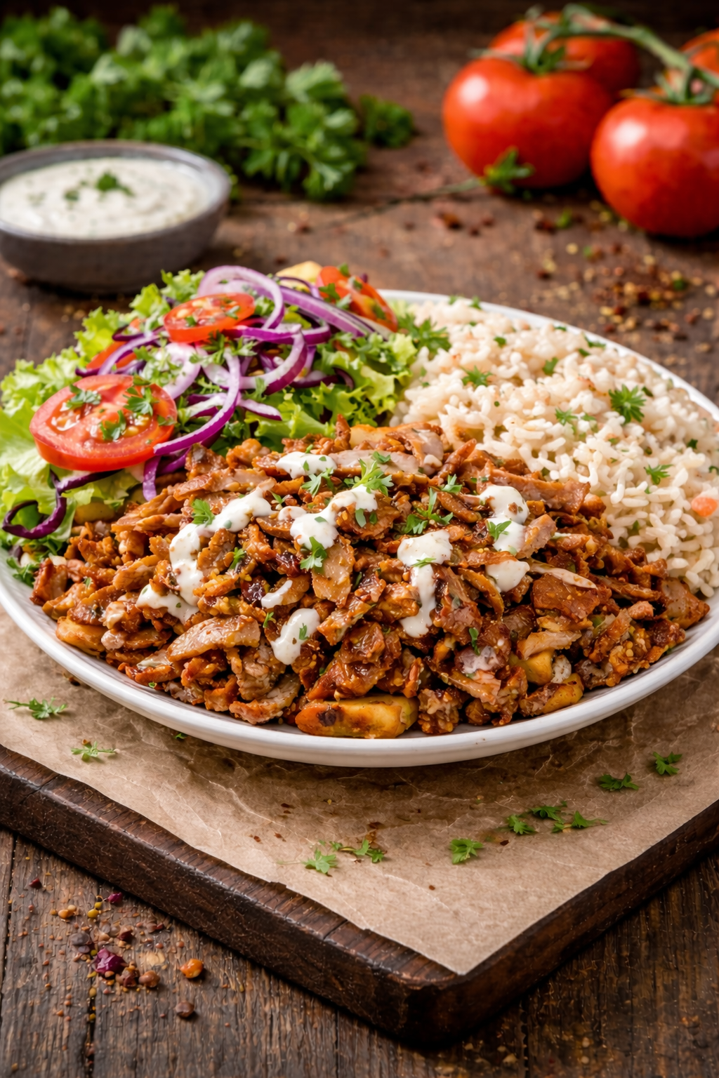 Döner Teller Komplett mit Reis